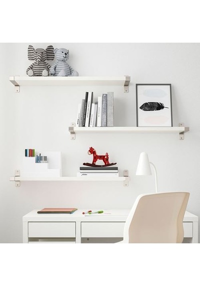 Ikea Bergshult Duvar Rafı Parçası, Beyaz, 80x20 Cm