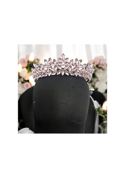 Kristal Taşlı Zarif Gelin,kına,nişan,söz,after,bride,party Taç Pembe - 707821550 Pembe