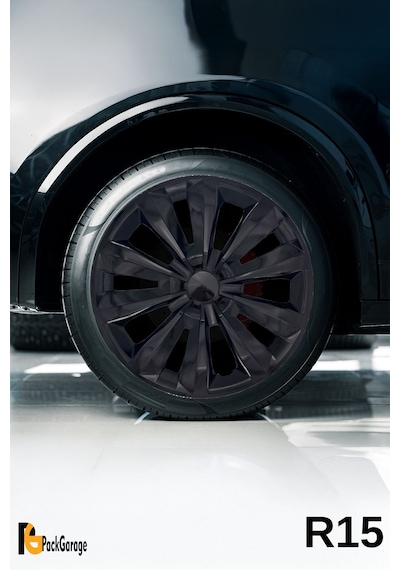 Volkswagen Up Club 15'' İnç Jant Kapağı 4 Adet Siyah S109