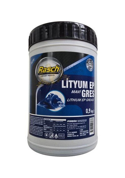 Rasch Lityumlu Yüksek Basınç EP2 Katı Gres Yağı Mavi - 0.9 KG