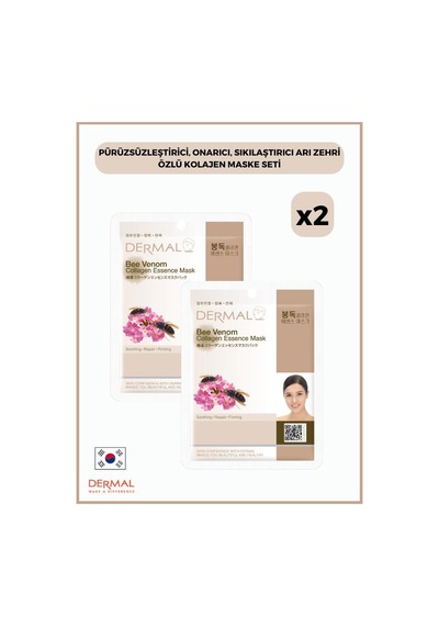 Dermal Arı Zehri Özlü Kolajen Maskesi 2 x 23 G