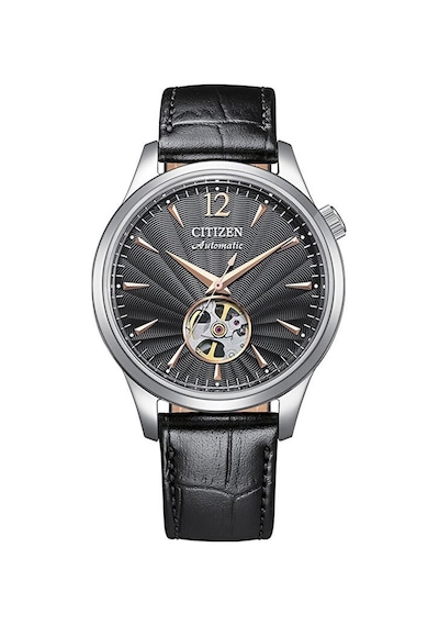 Citizen Nh9131-14e Otomatik Deri Siyah 40 Mm Erkek Kol Saati Gri