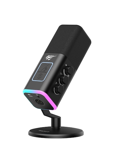 Havit Gamenote Gk71 Rgb Profesyonel Yayıncı Oyuncu Mikrofonu Type-c Xlr 24bit/192kh