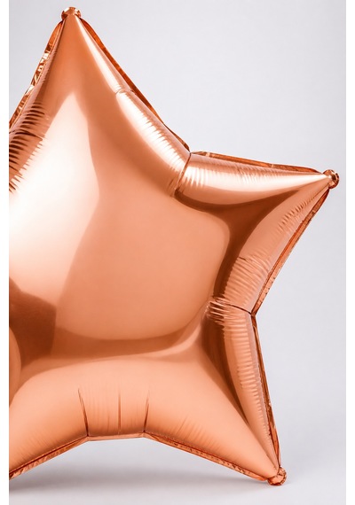 Folyo Balon Yıldız Rosegold 18 İnç 45 Cm Metalik Doğum Günü Nişan Söz Parti Süsleme Dekoru Çok Renkli