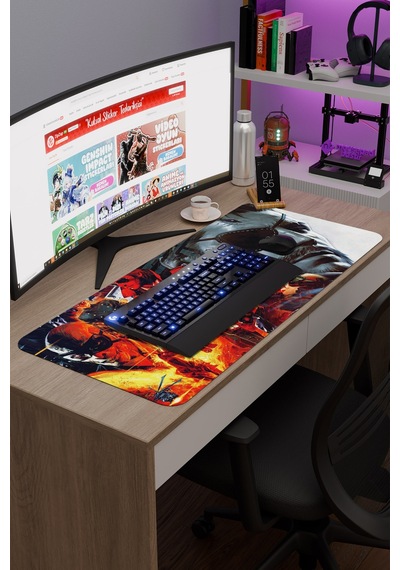 Metal Gear Solid Kaymaz Dikişli Kauçuk Oyuncu Mousepad V3 - 90x40 Xxl Gaming Mouse Pad Fare Altlığı