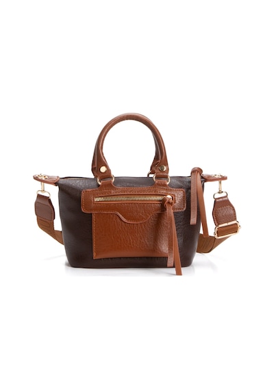 Adelina Bags Kadın Çapraz Askılı Garnili El Kol Ve Omuz Çantası Siyah - Camel