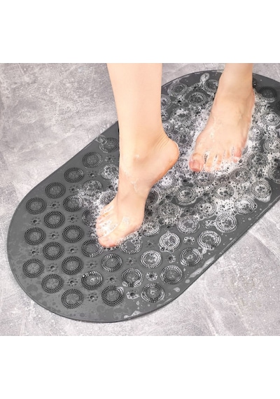 İsgstore 1 Adet Vantuzlu Banyo Kaydırmaz Paspas- Tırtıklı Ayak Duş Matı Silikon Masaj Pedi Diğer