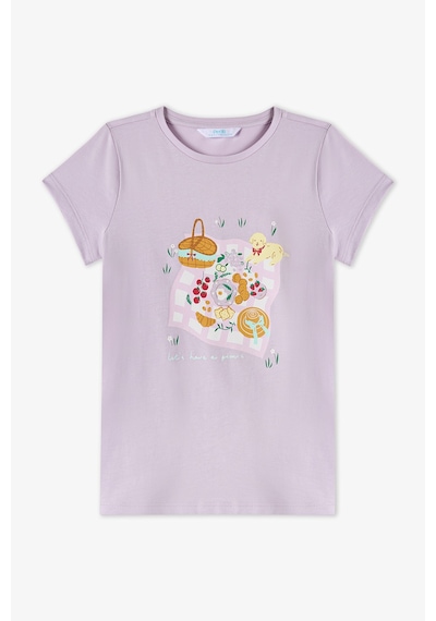 Penti Lila Kız Çocuk Picnic Pamuklu 2'li Pijama Takımı