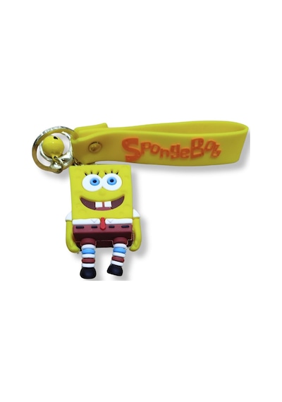 Sünger Bob Karepantolon Premium 3d Figürlü Bilek Kayışlı Anahtarlık - 1 Adet