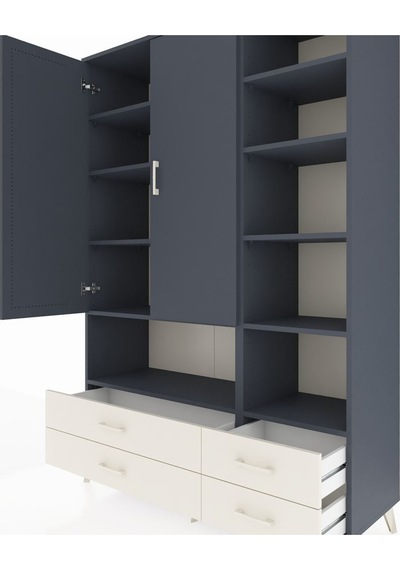 Hyperion Dolap 10 Raflı 4 Çekmeceli 2 Kapaklı 132x44x195 Antrasit-antrasit/aytaşı Antrasıt/aytası Hyperion Dolap 10 Raflı 4 Çekmeceli 2 Kapaklı 132x44x195 Antrasit-antrasit/aytaşı Antrasıt/aytası
