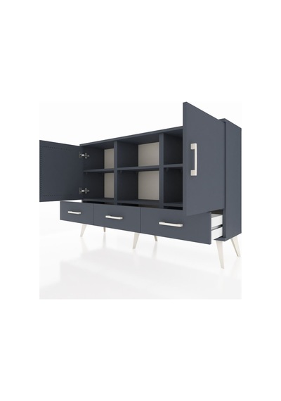 Arges Konsol 6 Raflı 3 Çekmeceli 3 Kapaklı 132x30x83 Antrasit-antrasit/antrasit Antrasit/antrasit Arges Konsol 6 Raflı 3 Çekmeceli 3 Kapaklı 132x30x83 Antrasit-antrasit/antrasit Antrasit/antrasit