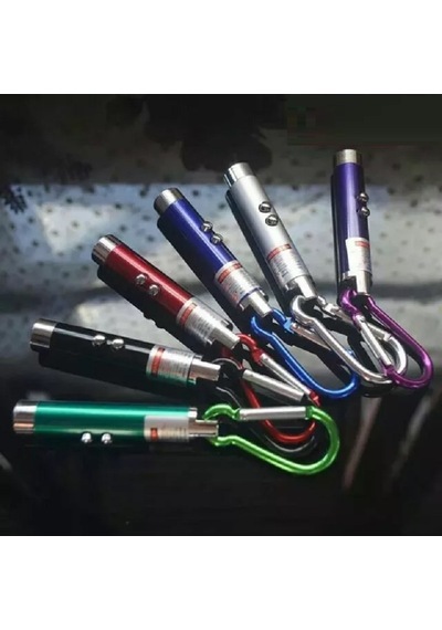 24 Adet 3in1 Yüksek Kalite Işıklı Anahtarlık Lazerli + Mor Işık + Beyaz Led Işıklı Anahtarlık 7 Cm Renkli