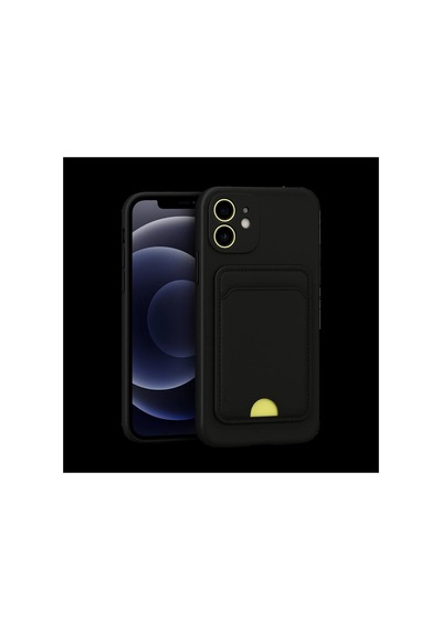 Apple iPhone Uyumlu 11 Kılıf Kelvin Kartvizitli Silikon - Siyah Ym168049