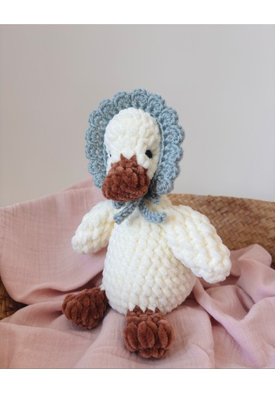 Pearl The Goose Peluş Oyuncak Beyaz - Mavi