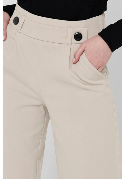 Jdy Jdygeggo Regular Fit Normal Bel Geniş Paça Pantolon Bayan Pantolon 15208430 Taş