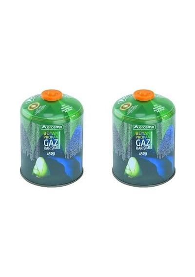 Orcamp KTS-450 Kamp Kartuş Tüpü 450 G 2'li Set Çok Renkli