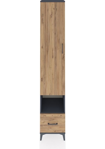 Hyperion Dolap 4 Raflı Tek Çekmeceli Tek Askılı 44x44x243 Ant... Antrasit