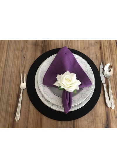Mor Kumaş Peçete 6 Adet 40x40 Cm Çok Renkli