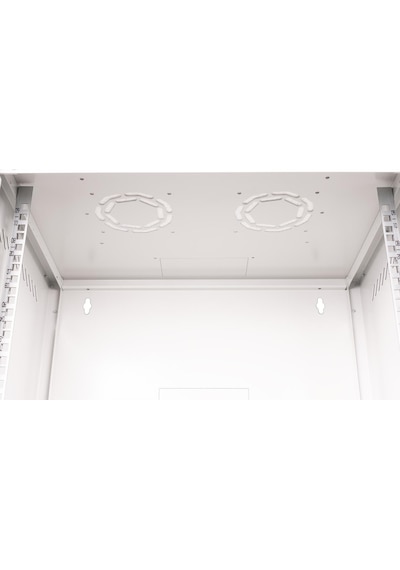 Lande - 9u 19" Cam Kapaklı Duvar Tipi Rack Kabinet Genişlik: 544 Mm Derinlik: 400 Mm Açık Gri Demonte