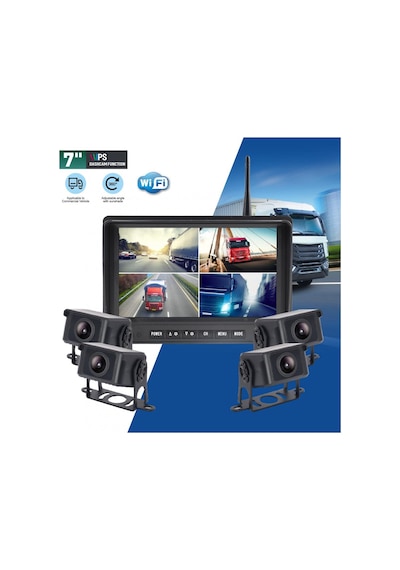 Newfron Nf-dw105 7 İnç Araç Monitörü Set 4 Kamera Dvr Kayıt
