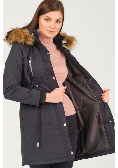 Z6711 Dewberry Cremona Bayan Kaban-düz Lacivert