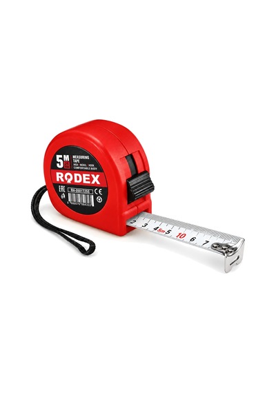 Rodex 5 Metre 25 Mm Kırmızı Şerit Metre 5 M