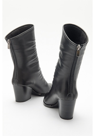 Luvishoes Luvi Shoes Laval Siyah Cilt Kadın Bot Sıyah Cılt