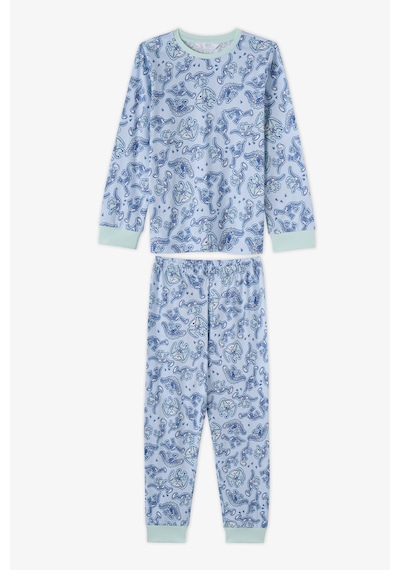 Penti Erkek Çocuk Mavi Historical Dinos Pamuklu Uzun Kollu 2li Pijama Takımı