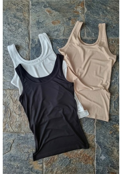 Demirsa Boutique Bambu Kumaş Kadın Atlet Kalın Askılı Ten, Siyah Ve Beyaz Renk 3'lü Set Siyah-beyaz-ten Demirsa Boutique Bambu Kumaş Kadın Atlet Kalın Askılı Ten, Siyah Ve Beyaz Renk 3'lü Set Siyah-beyaz-ten