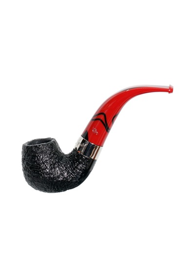 Peterson Dracula Sandblasted 230 9mm. Filtreli Akrilik Saplı Pipo 206005