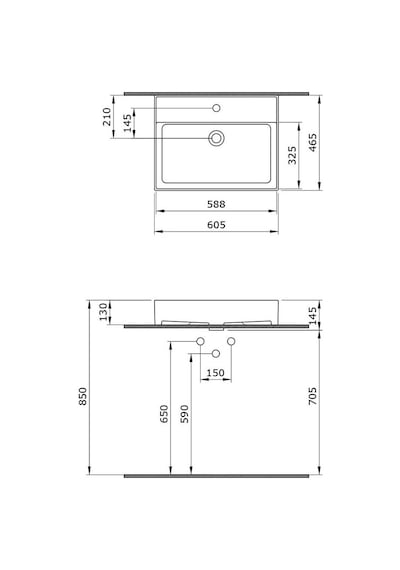 Bocchi Milano Lavabo 60 CM Mat Kaşmir 1376-011-0126
