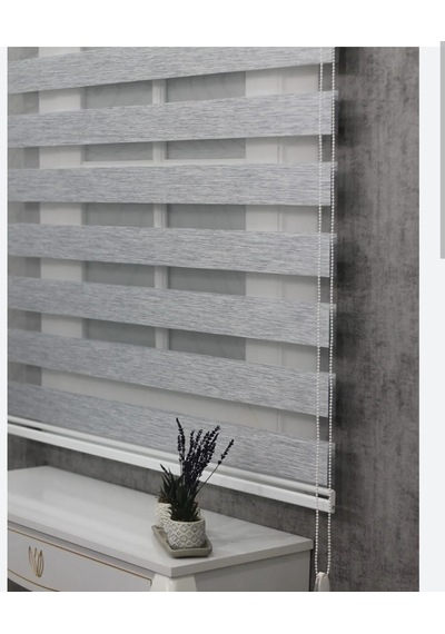 Gül&sem Perdecilik Zebra Perde Bambu Gri