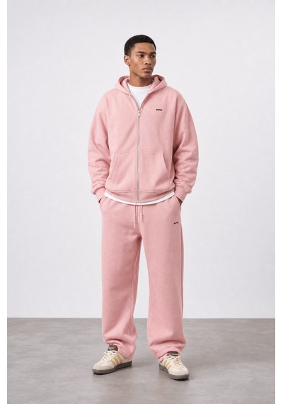 Erkek Respire Basic Oversize Zip Pembe