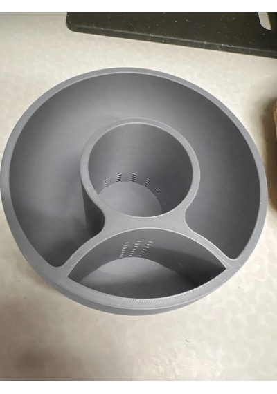3d Baskı 3lü Sukulent Saksısı Ve Kalemlik Organizer - Dekoratif Masaüstü Bitki Saksısı-gri