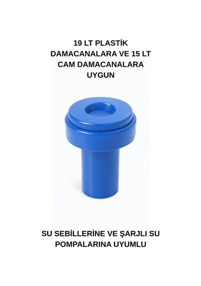 Damacana Yaylı Sebil Kapağı Sızıntı Önleyici, Şarjlı Su Pompasına Ve Su Sebiline Uyumlu Kapak Mavi Diğer