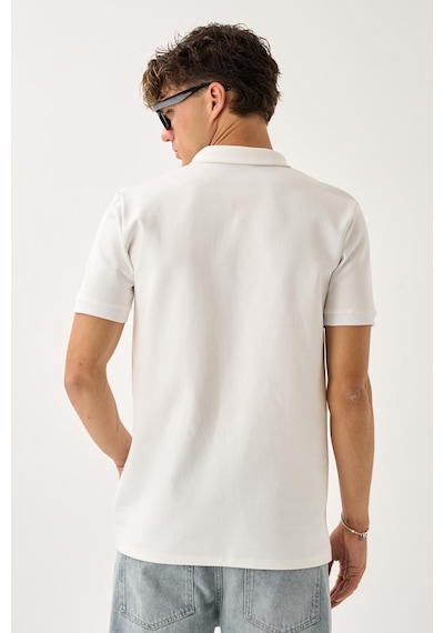 Alexander Gardi Erkek Comfort Fit Polo T-shirt Beyaz