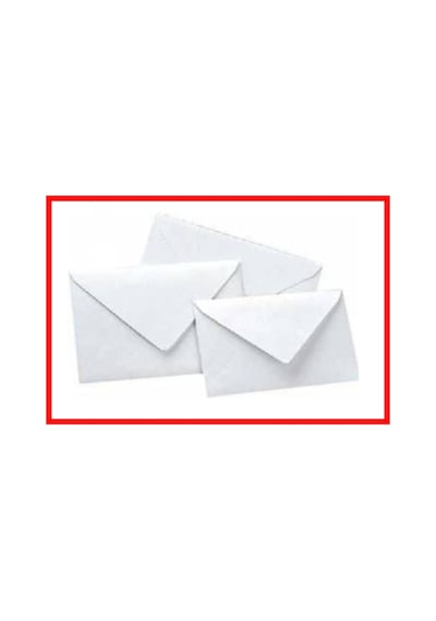 Düğün Atkı Zarfı, Mektup Zarfı, Para Zarfı, Beyaz 1. Hamur Davetiye Zarfı 12x18cm 6 Paket 600 Adet