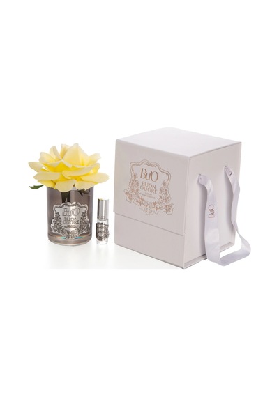Füme Cam Silver Tek Gül Luxury Home Perfume Çiçek