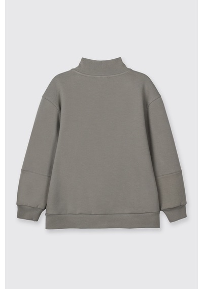 Panço Erkek Çocuk Fermuarlı Antrasit Sweatshirt Gri