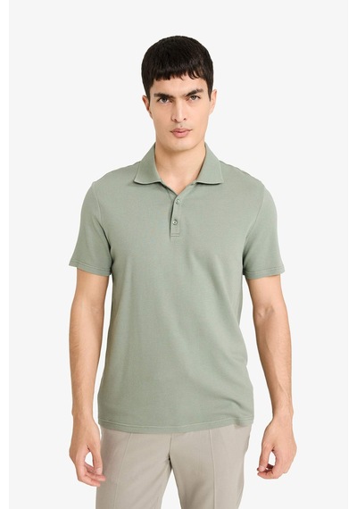 Defacto Slım Fıt Polo Yaka Kısa Kollu Polo Tişört M6609az26spgn460 Yeşil-gn460
