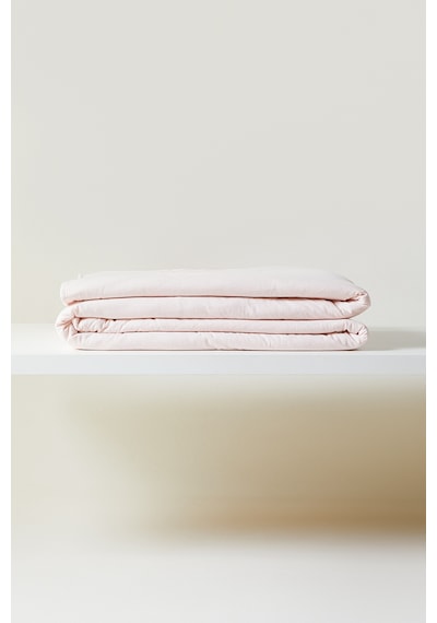 Ocean Home Textile %100 Pamuk Penye Pembe Kalp Nakışlı Çocuk Tek Kişilik Çok Amaçlı Örtü 155 X 215 Cm