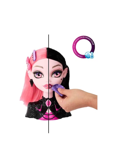 Monster Hıgh Draculaura Saç Tasarımı Büstü Renk Değişimli Aksesua