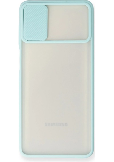 Newface - 273 - Samsung Uyumlu Galaxy M51 Kılıf Palm Buzlu Kamera Sürgülü Silikon - Ece-umay - - Turkuaz
