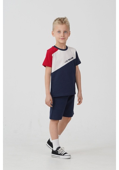 U.S. Polo Assn. Erkek Çocuk Lacivert Bermuda Takım Us2407-c-v1
