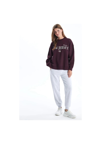 LC Waikiki Lcw Vision Mürdüm Bisiklet Yaka Baskılı Oversize Kadın Kalın Sweatshirt Plum LC Waikiki Lcw Vision Mürdüm Bisiklet Yaka Baskılı Oversize Kadın Kalın Sweatshirt Plum