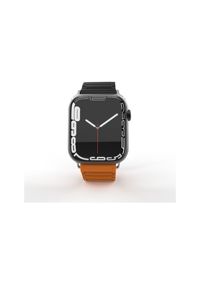 Lexroo Watch 10 46mm Krd-122 Silikon Kordon Strap Kayış - Siyah-gri