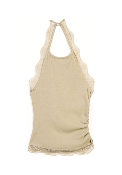 Dantel Detaylı Halter Top Adaçayı