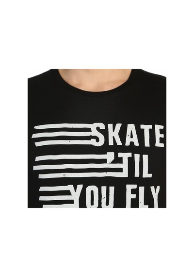 Bant Giyim - Skate Penguen Siyah Erkek T-Shirt Tişört