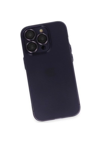 Apple Uyumlu   iPhone 14 Pro Max Kılıf Luko Lens Silikon - Siyah