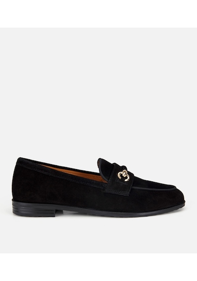 Hotiç Kadın Süet Deri Siyah Tokalı Klasik Loafer 01ayh321330a100 01ayh321330a100